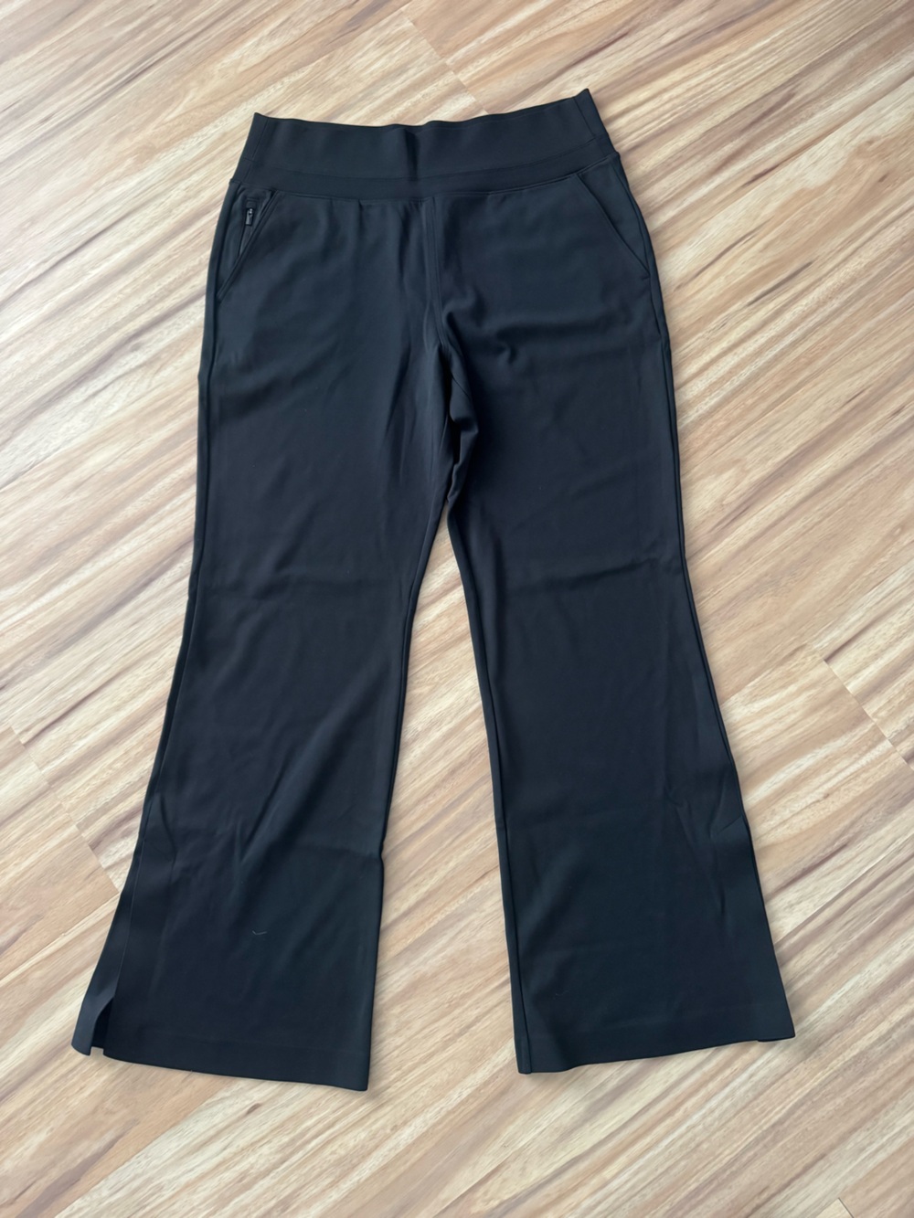 Athleta Brooklyn Wide Leg Travel Pants Black Large EUC